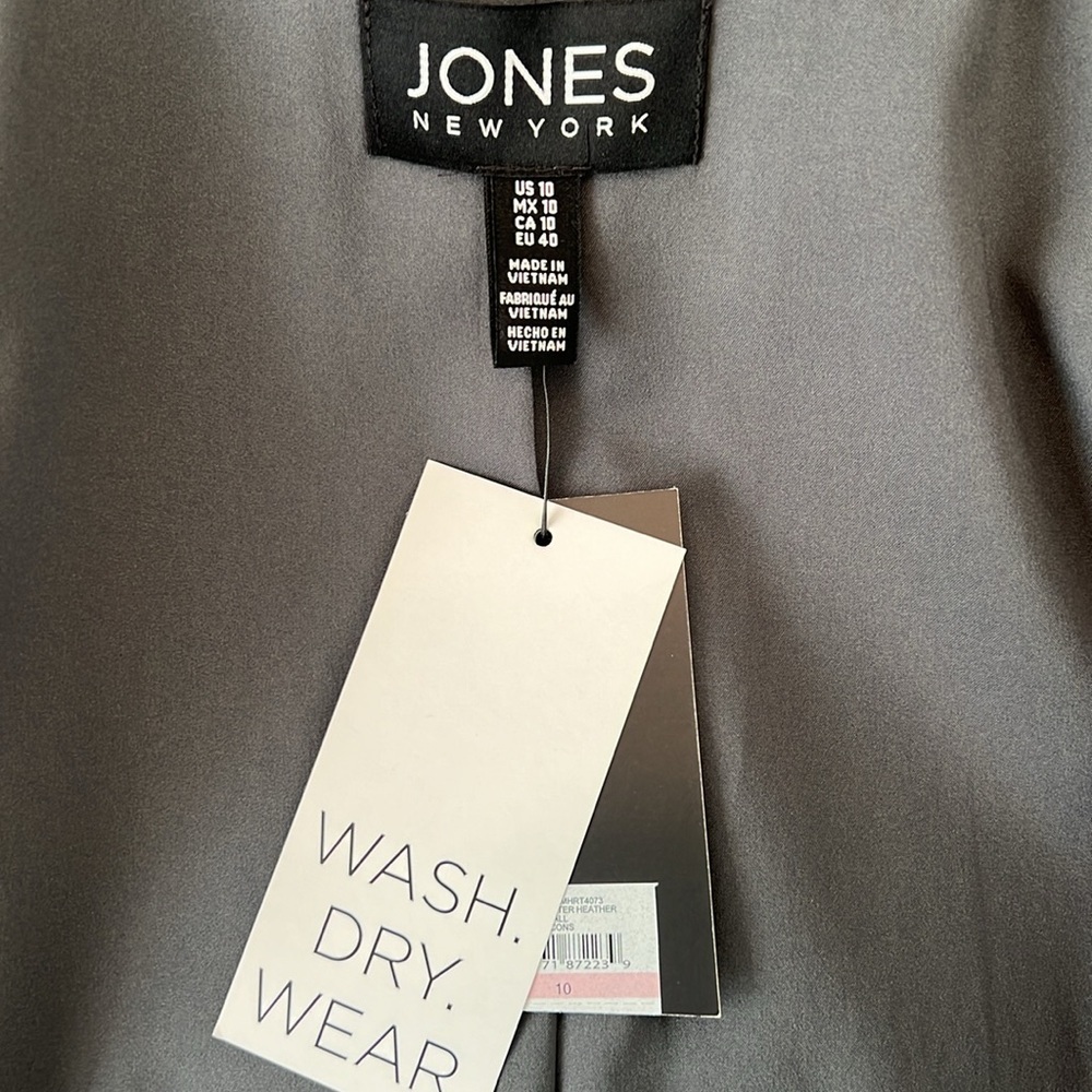 NWT Jones New York Gray Blazer Size 10 - Picture 3 of 4